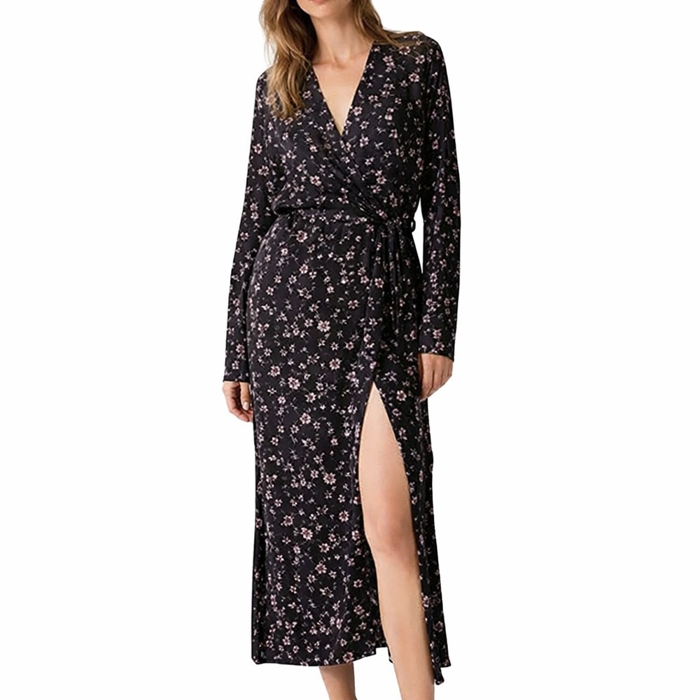 Sanctuary Falling Flowers Maxi Wrap Dress – L/XL – NWT